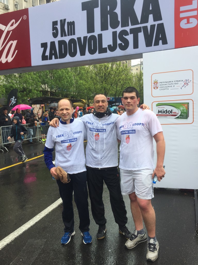 Petar Bojović na cilju Trke zadovoljstva na Beogradskom maratonu